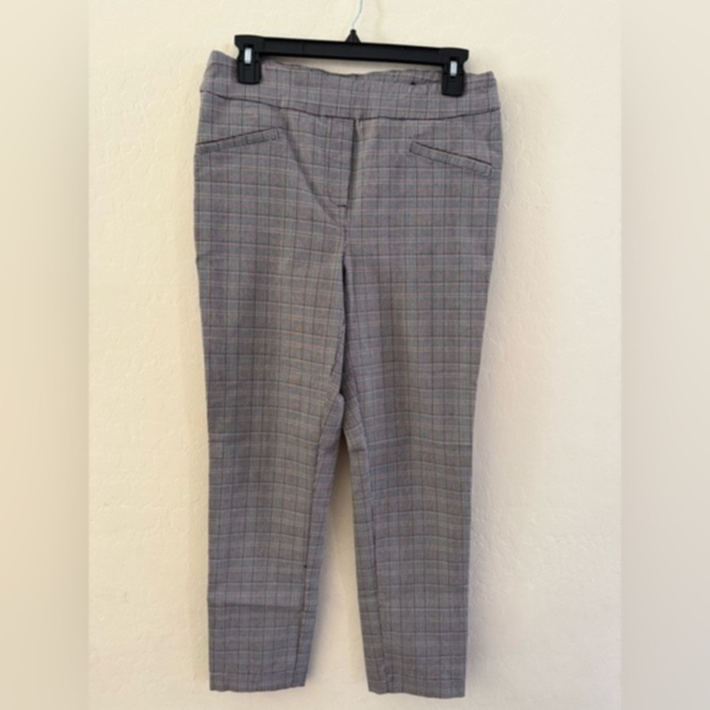 Gray Plaid Women's Pants